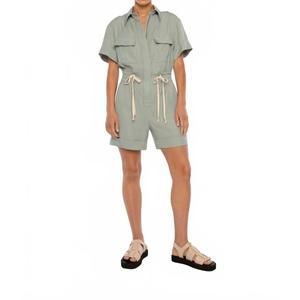NEW DĀL THE LABEL technical twill playsuit in mist